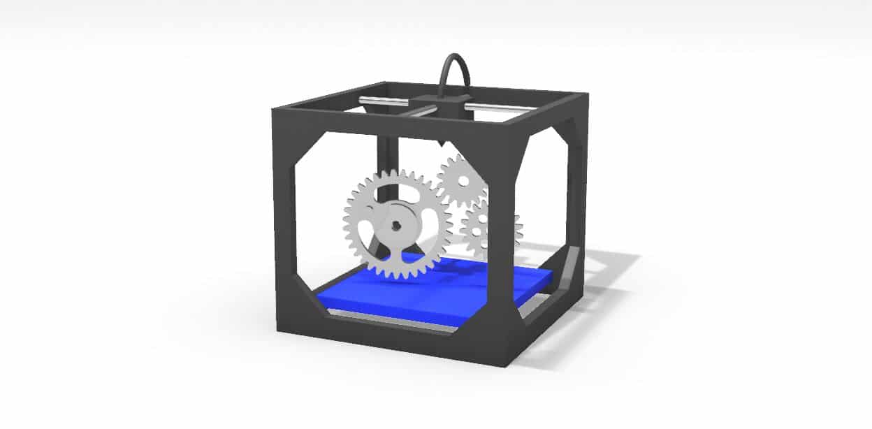 Symbolbild 3D Drucker stellt Zahnräder her