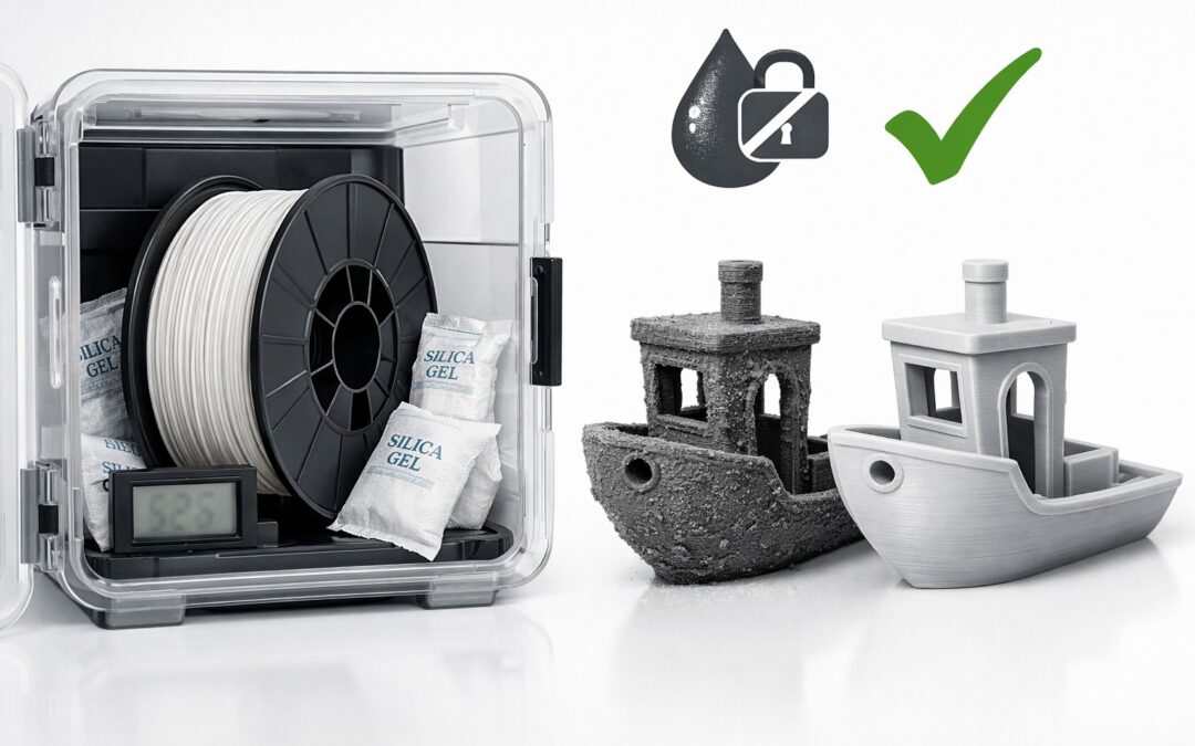 Filament trocken halten: Feuchtigkeit am Druckbild erkennen und Qualität stabilisieren